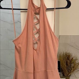 Women’s Backless Dress Peach